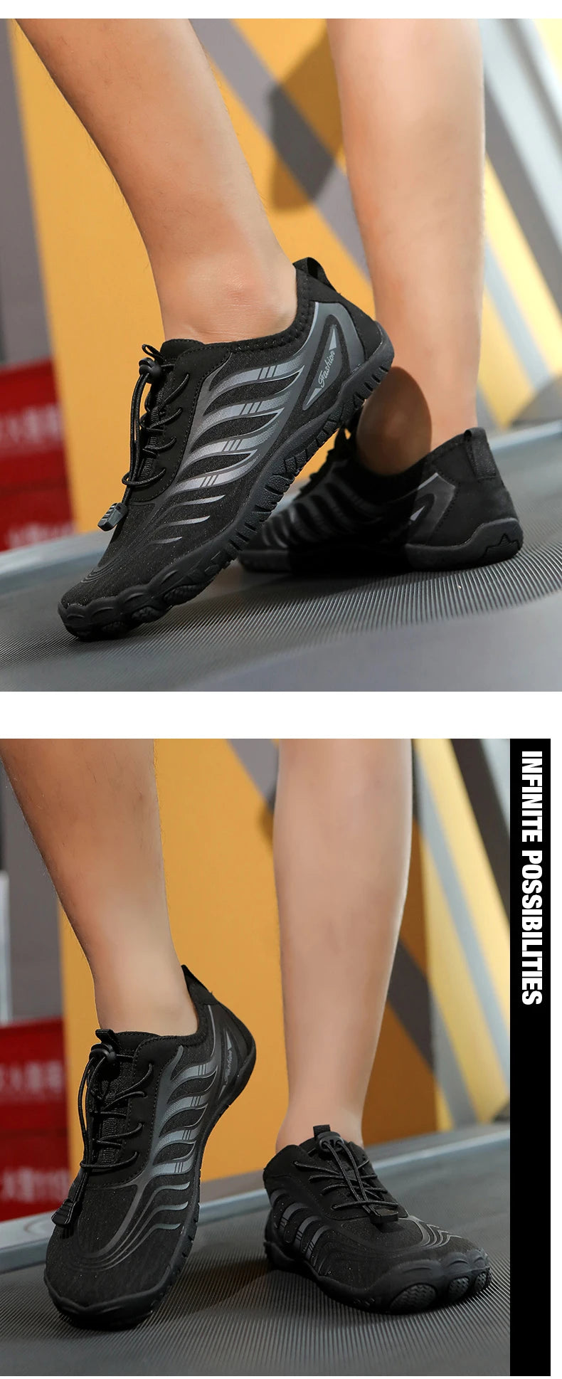New Arrival Water Shoes Qiuck-Dry Aqua Shoes Men Women Outdoor Beach Swimming Wading Breathable Five-Finger Sneakers Size 36-46