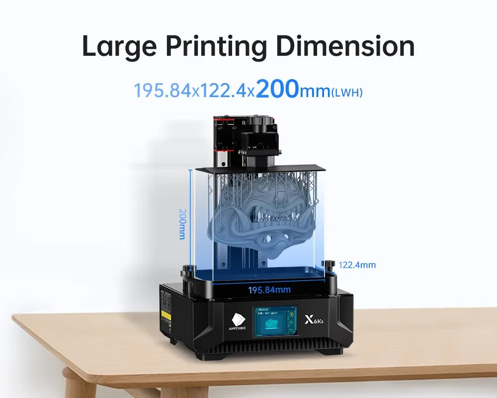 ANYCUBIC Photon Mono X 6Ks LCD 3D Printer 9.1'' 6K Large Screen 3D Printing 4.76L Dental Casting UV Resin SLA 3d Printer