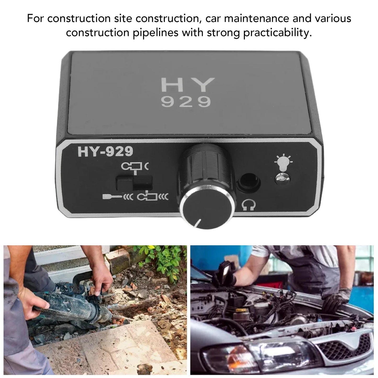 Underground Water Pipe Leakage Detector Enhanced High Strength Sound Intensifier AC100‑240V for Site Construction