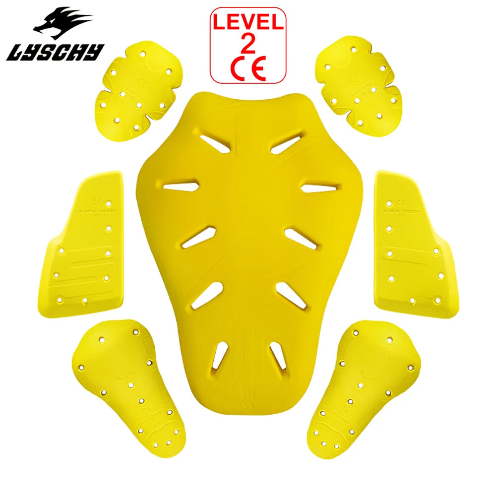 CE Level 2 Certified Motorcycle Jacket Insert Back Protector Thicken High Elasticity Rider Armor Chest Back Spine Protective Pad