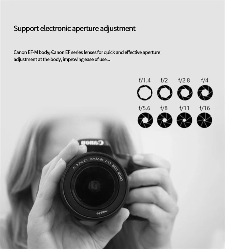 EF-EOS R Lens Adapter Electronic Auto-Focus EF to R Mount Adapter for Canon EF/EF-S Lens to EOS R Series Mirrorless Cameras