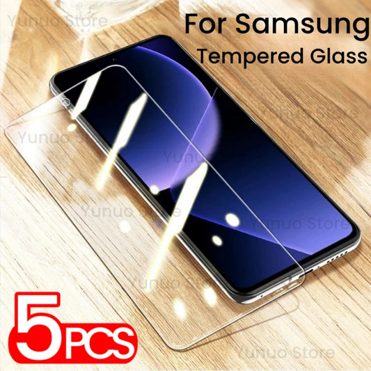 5PCS Tempered Glass For Samsung Galaxy A53 A51 A73 A12 A71 5G Anti Scratch Front Film Screen Protector For Samsung A53