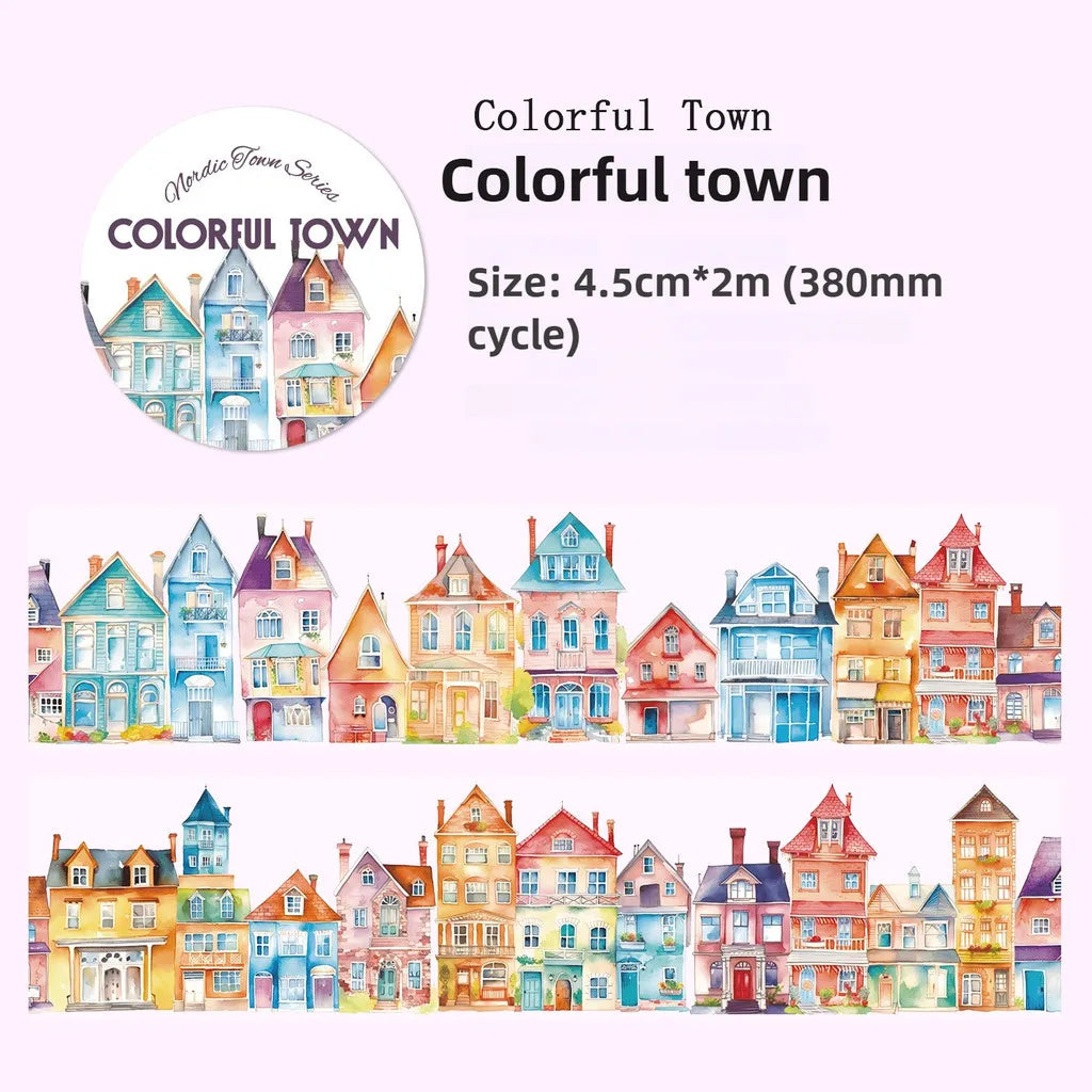 Journamm 45mm*2m PET Tapes European Castle Theme Decor Junk Journal DIY Scrapbooking School Supplies Collage Tapes