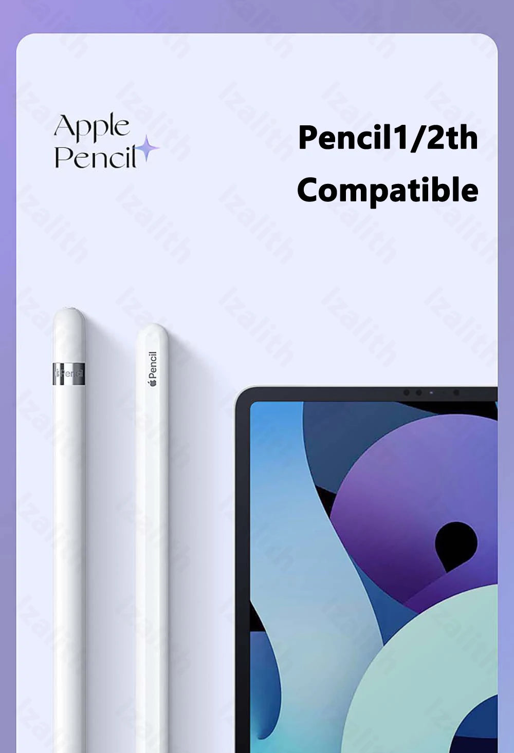 Replacement Pencil Tips for Apple Pencil 1st 2nd 3th(USB-C) 4/6 Pcs 2B Thin Soft Nibs for iPad Pro Pencil 1/2/3 Stylus Fine Nib