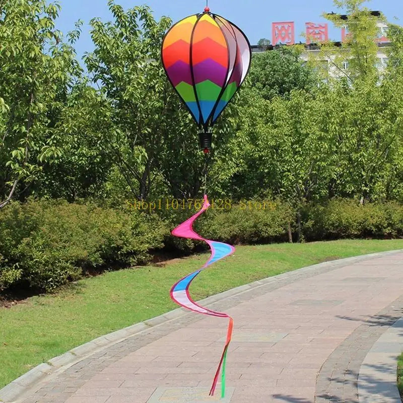 Rotating Wind Striped Tie dye Windsock Hanging Ornament Decor Supplies best sale