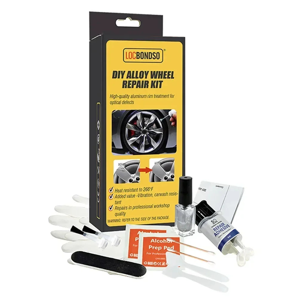 Aluminum Alloy Car Wheel Repair Kit Washable Auto Wheel Rims Repair Tool Set Dent Scratch Restore Wheel Rim care Accessories