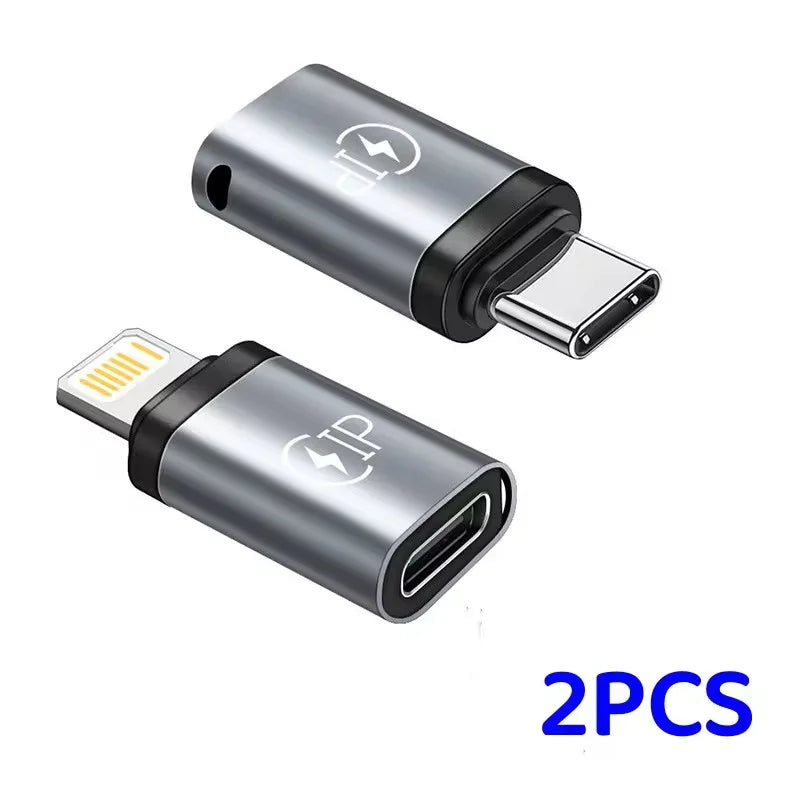 USB Cable Converter Lightning To USB C Adapter 20W Ios to Type-C Adaptador for IPhone 15 14 13 Pro Max Huawei Xiaomi Samsung
