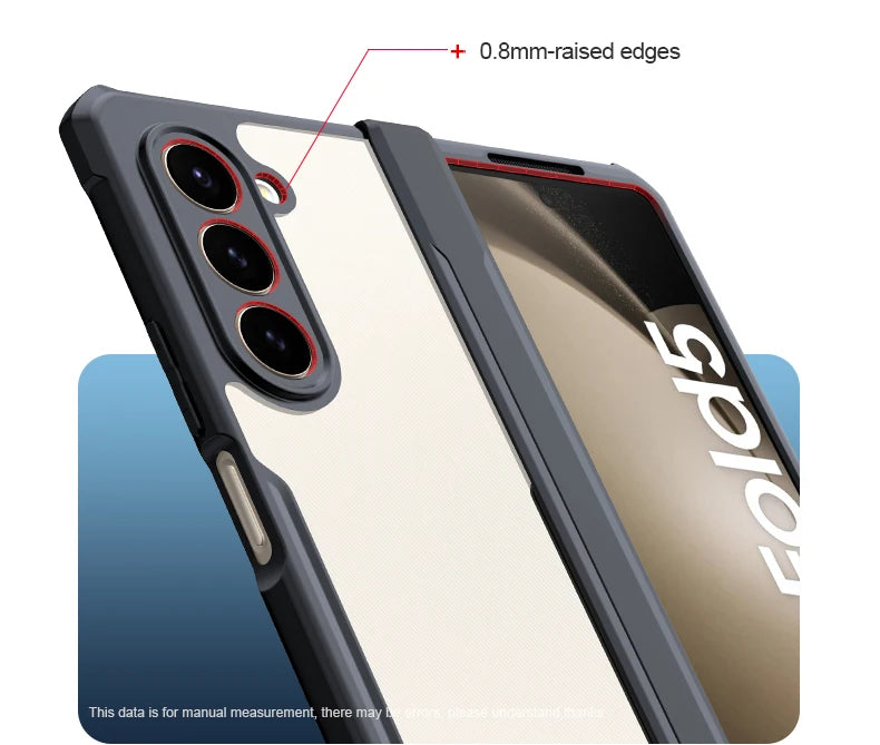 Xundd For Samsung Galaxy Z Fold6 Case For Galaxy Z Fold 6 5 4 3 Phone Cover Shockproof Protective Shell Clear Transparent Cases