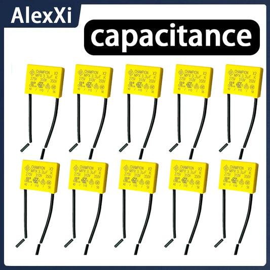 capacitor 3.3UF 275VAC anti-light flash safety capacitor.Suitable for smart touch switches without neutral, electric fans, etc