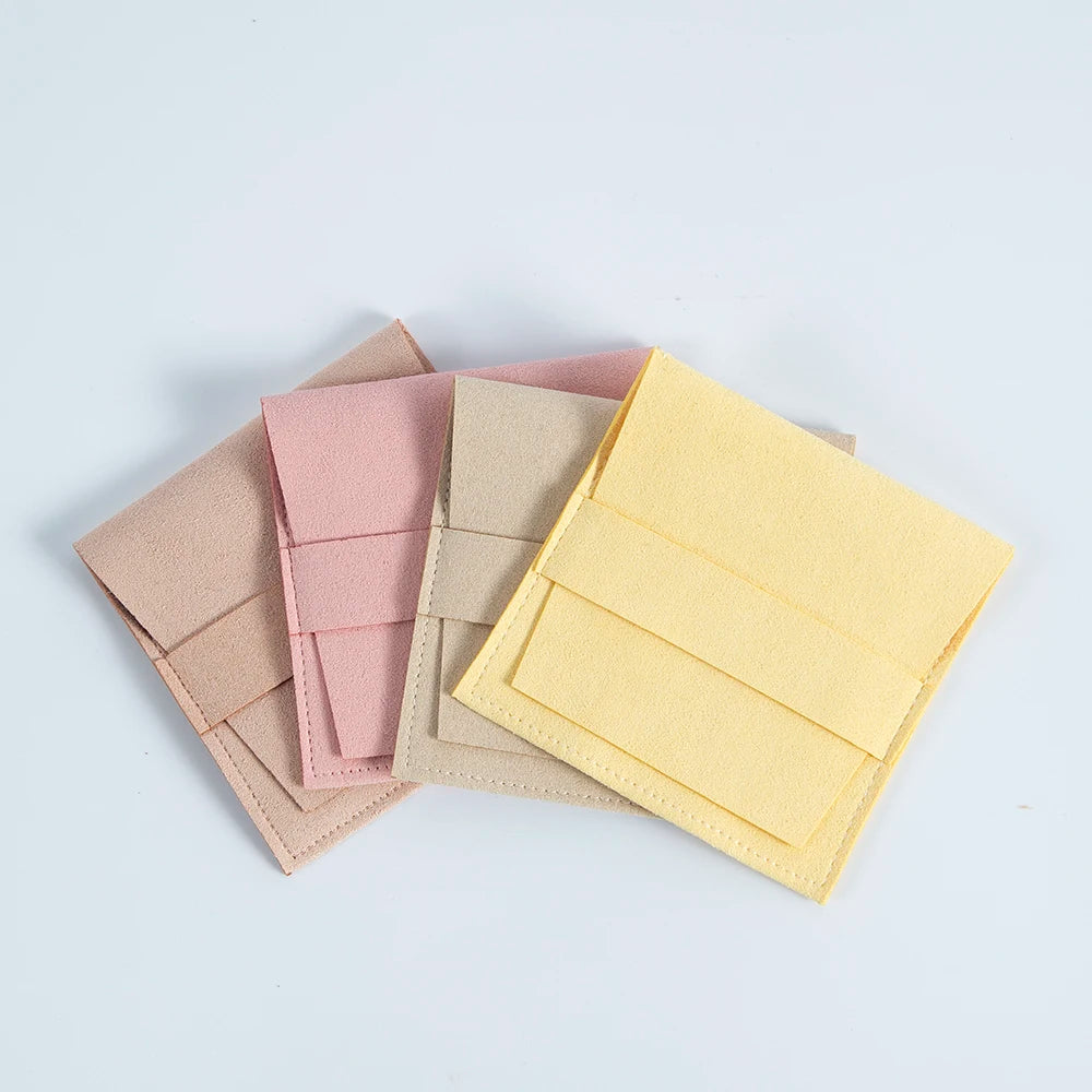 10pcs Microfiber Velvet Bag Jewelry Presents Pouches for Necklace Christmas Wedding Gift Package Envelope Bags