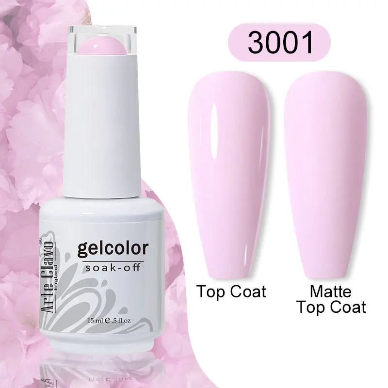 Arte Clavo 15ml Gel Polish Hybrid Varnishes 179 Colors Nails Art For Manicure Soak Off UV Need Top Base Primer Gel Nail Polish