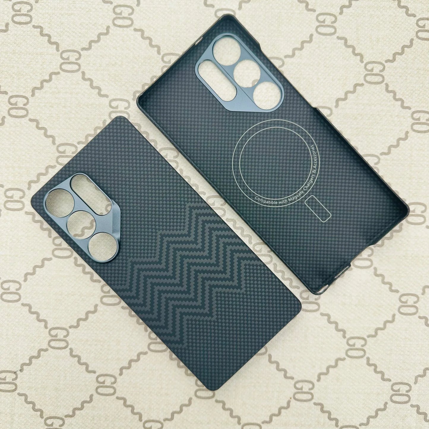 For Samsung Galaxy S25 Ultra Original Feel Ultra-Thin Real Aramid Carbon Fiber Case Built-in Magnetic Wireless Charging
