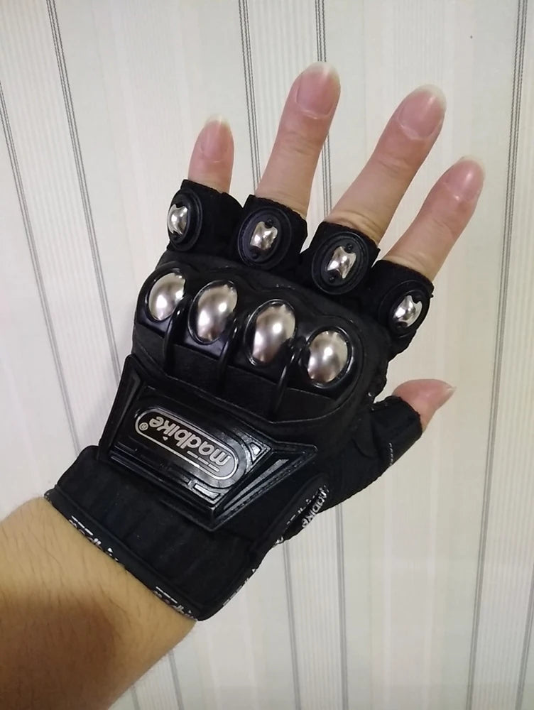 Tactical Gloves Steel Safety Outdoor Cycling Equipment Brass Knuckle Motorcycle Powersports Racing Bicycle Self Defence For Man