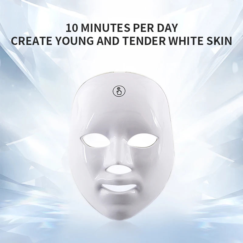 LED Facial Mask Red Light Therapy Photon Anti-Acne Wrinkle Removal Skin Rejuvenation Whitening Spa Mask Face Beauty Devices