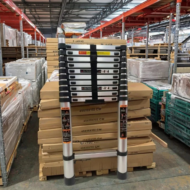 Multifunctional Aluminum Alloy Telescopic Ladder Portable Folding Herringbone Straight Ladder For Household Engineering Lifting