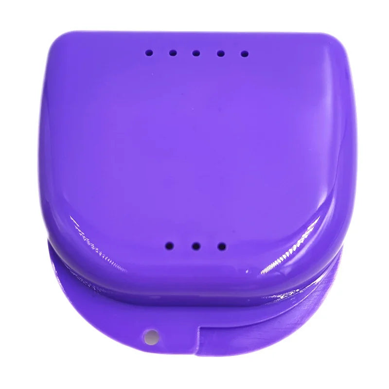1pcs Denture Tray Box Dental Orthodontic Retainer Box Case Plastic Teeth Container Denture Box False Teeth Protective Case