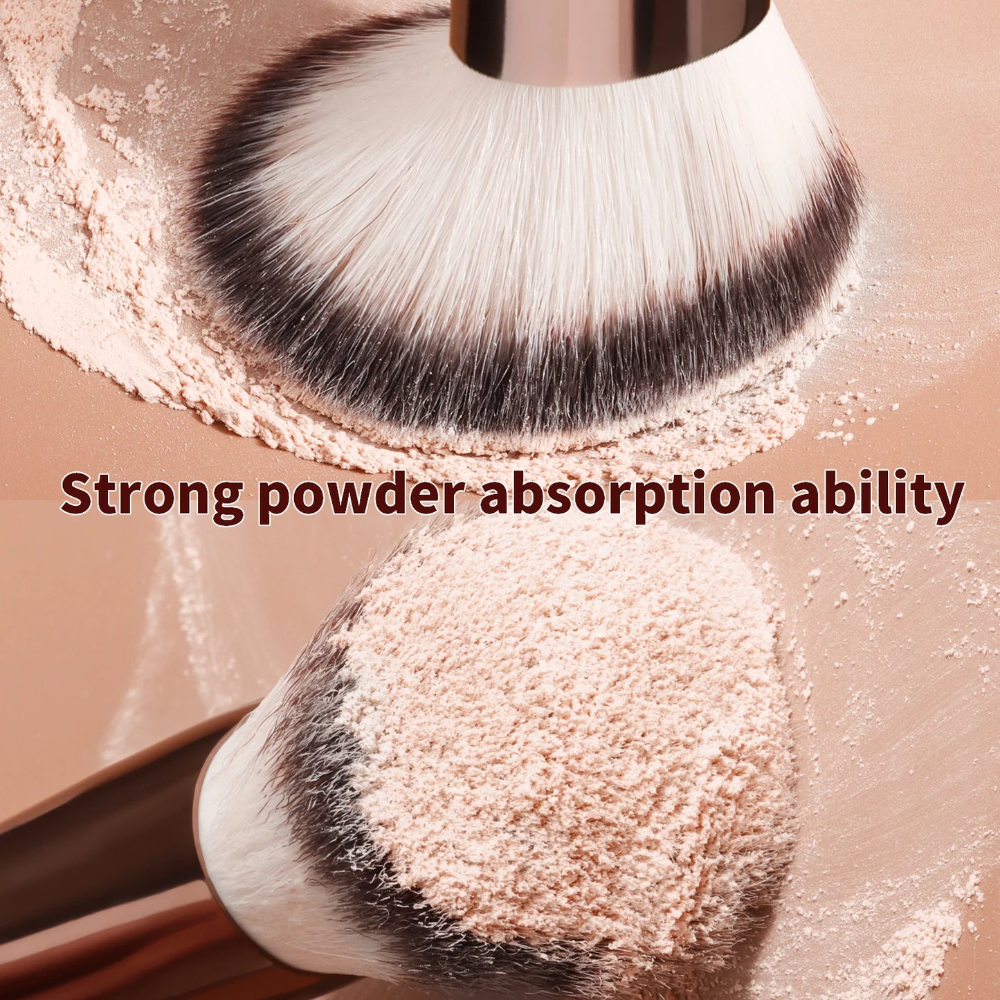 1pc Professional Makeup Brush Includes Dual-Ended Face Brushes Angled Brush Short Handle Foundation Brush