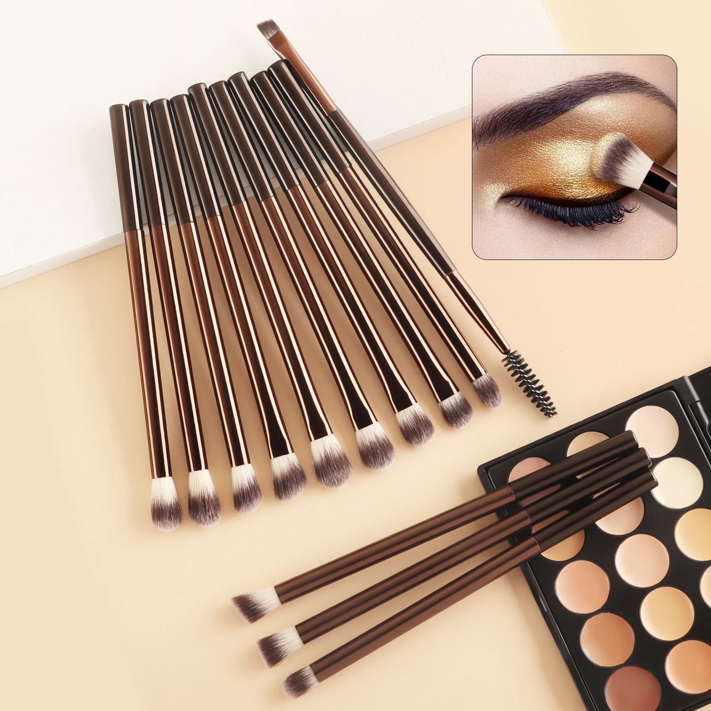 20pcs Makeup Brush Set Including Powder Brush Blush Brush Highlighter Brush Eyeshadow Brush Lash Brush Eyeliner Brush