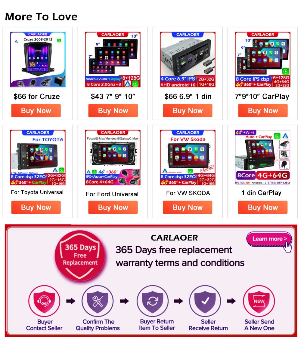 4G 64G Car play Android Radio Multimedia 7 9 10 inch CarPlay Android Auto 2 din Radio Stereo Receiver Player 2DIN GPS 4 Core