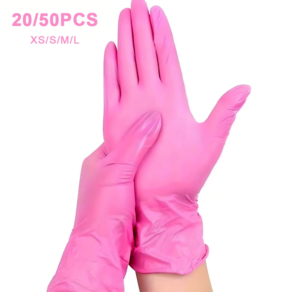 50/20PCS Multifunctional Waterproof, Anti-static, Durable Disposable Nitrile Gloves Suitable for Cooking Food Preparation Tools
