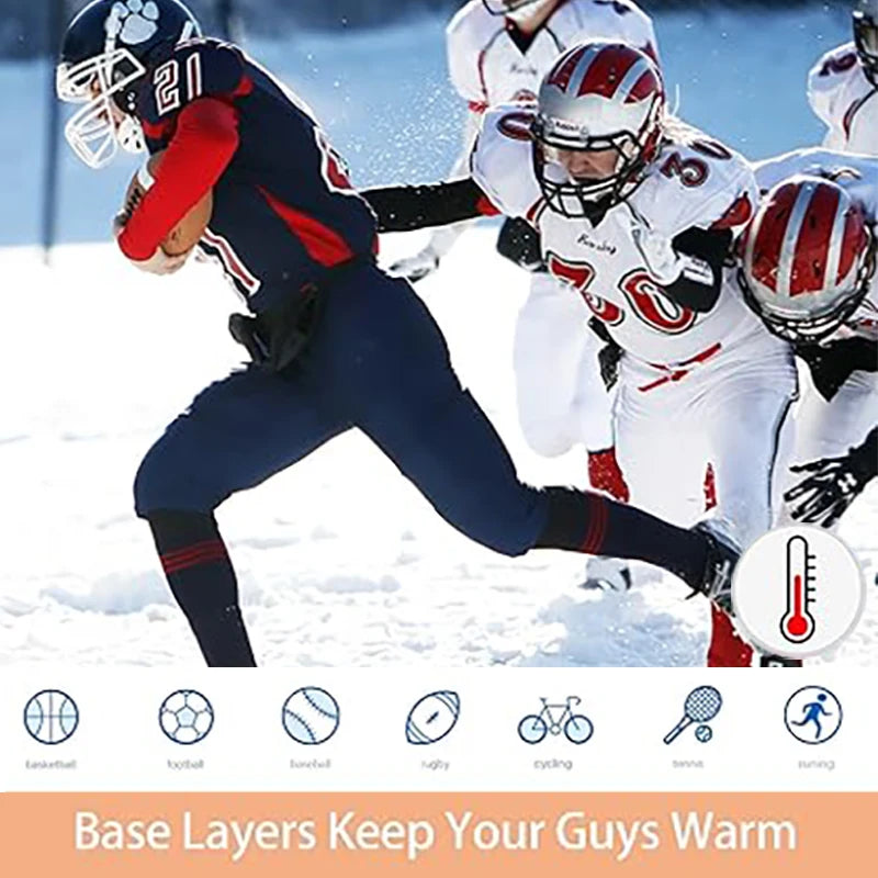 HOPLYNN Boys' Compression Stretch Black Leggings, Fast Drying and Breathable Outdoor Running Training Sweatpants