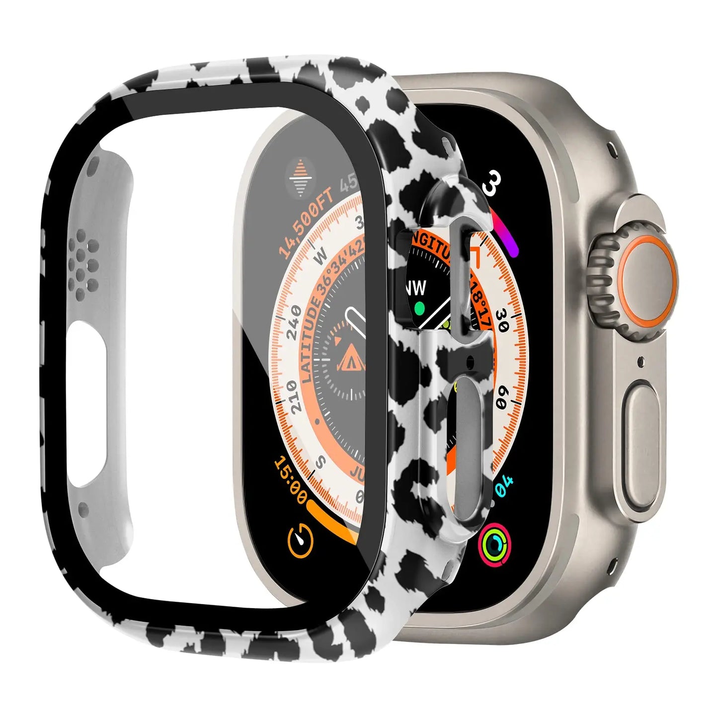 Cover For Apple Watch Ultra 2 3 Case 49mm Accessories PC Shockproof Bumper+Tempered Glass Screen Protector iwatch Series Ultra3