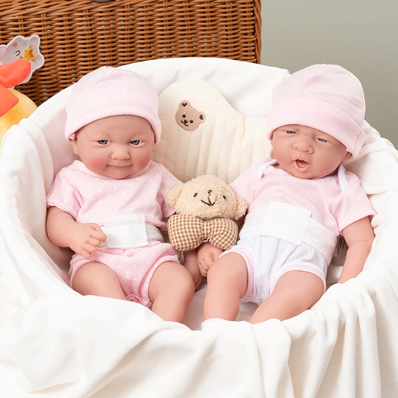 35CM 14inch Baby Dolls Cute Soft Silicone Baby Reborn Baby Doll Toys For Children Girls Gifts Lifelike Full Body Girl Dolls