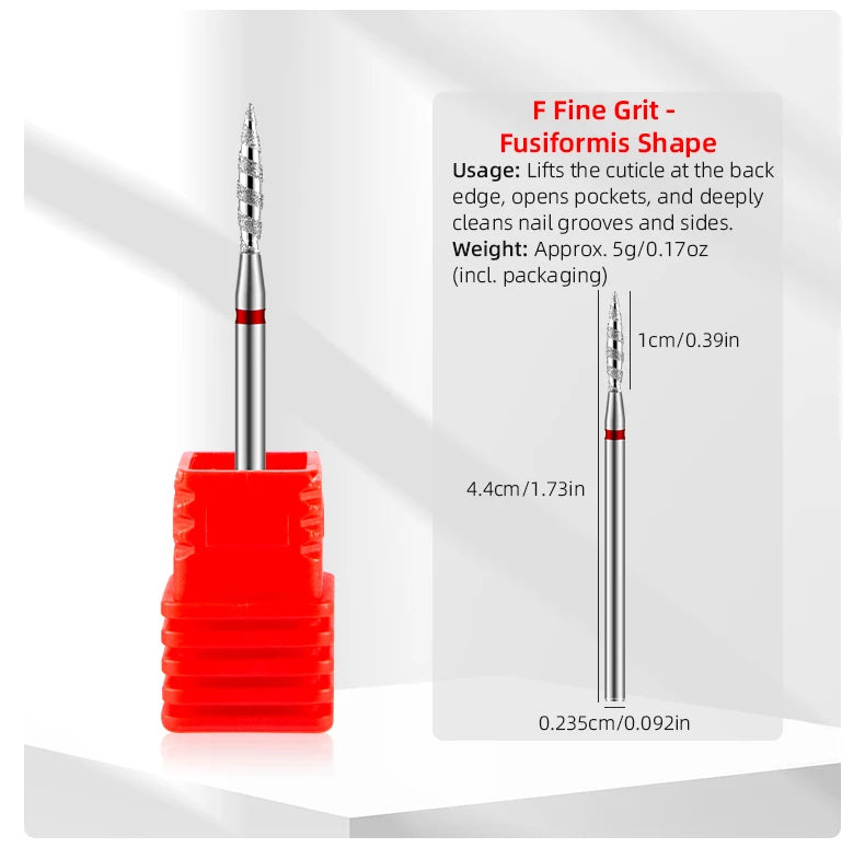 Tornado Diamond Nail Drill Bits Spiral Drill Milling Cutter For Manicure Electric Machine Accessory Nail File Gel Remover Tool