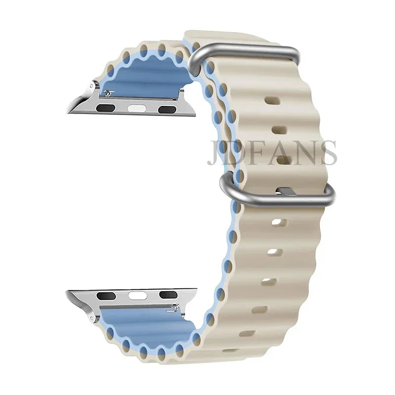 Strap For Apple watch ultra band 49mm 44mm 45mm 41mm 40mm 38mm 44 45 mm 1:1 Original Ocean belt iWatch series 9 8 7 se bands