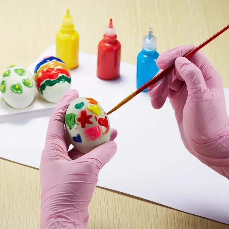 Kids Disposable Nitrile Gloves 5-15 Years Powder Free Students Children Gloves for Crafting Painting Gardening Cleaning­ Gloves