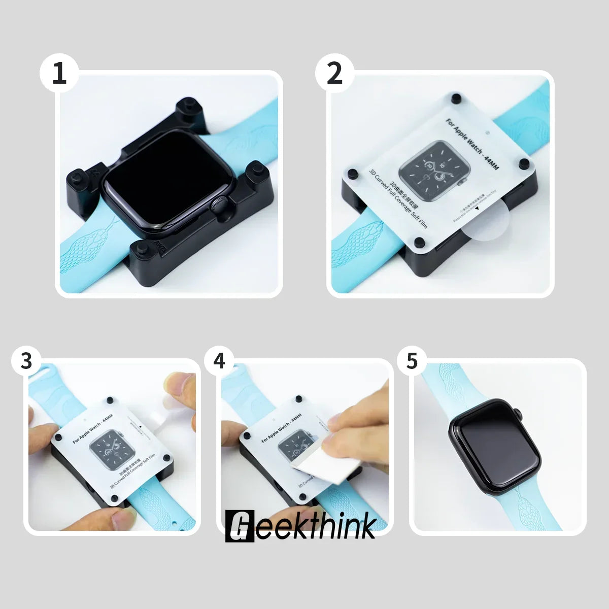 Screen Protector+Fix Tool For Apple Watch 49mm 40mm 41mm 45mm 44mm for iWatch Ultra 2 Series 9/8/7/6/5/se/4 Hydrogel Film