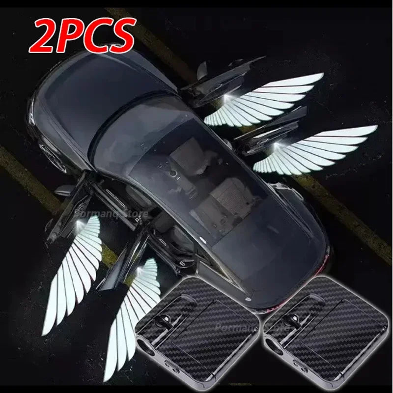 Car welcome light, car door light, sensing angel wing, car projector, atmosphere decoration, modified car door welcome light