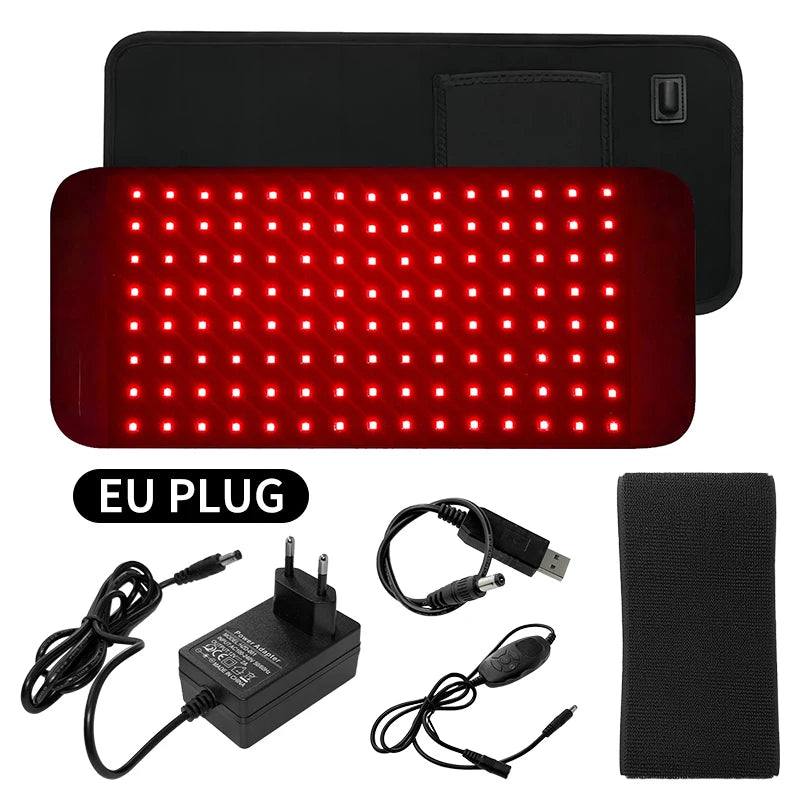 120 LED Red Light Belt 660nm&850nm Infrared Light Therapy Pad for Back Knee Hands Feet Relief Care Body Fatigue Deep Therapy