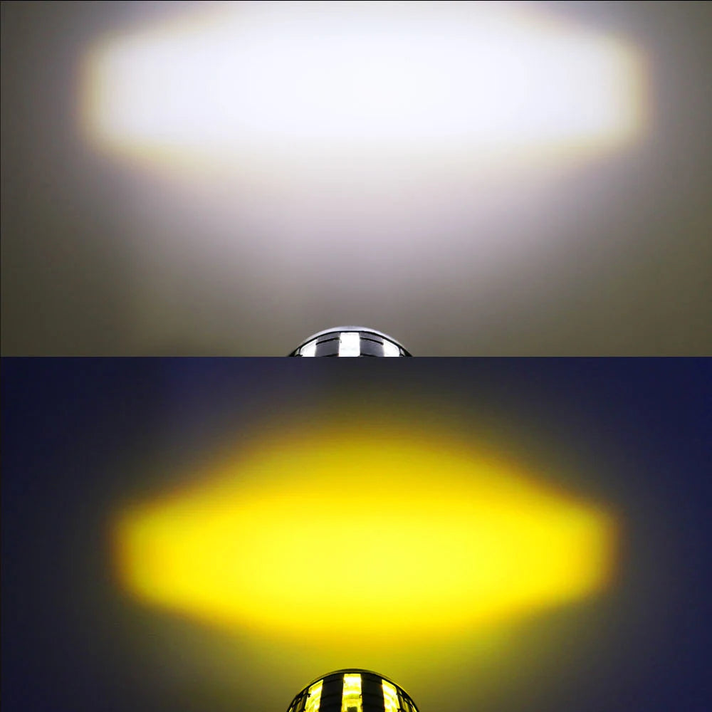 Motorcycle Mini Driving Light Dual Colo for Headlight Auxiliary Spotlight Lamp R ATV Scooter Moto Fog Light Accessories 12V
