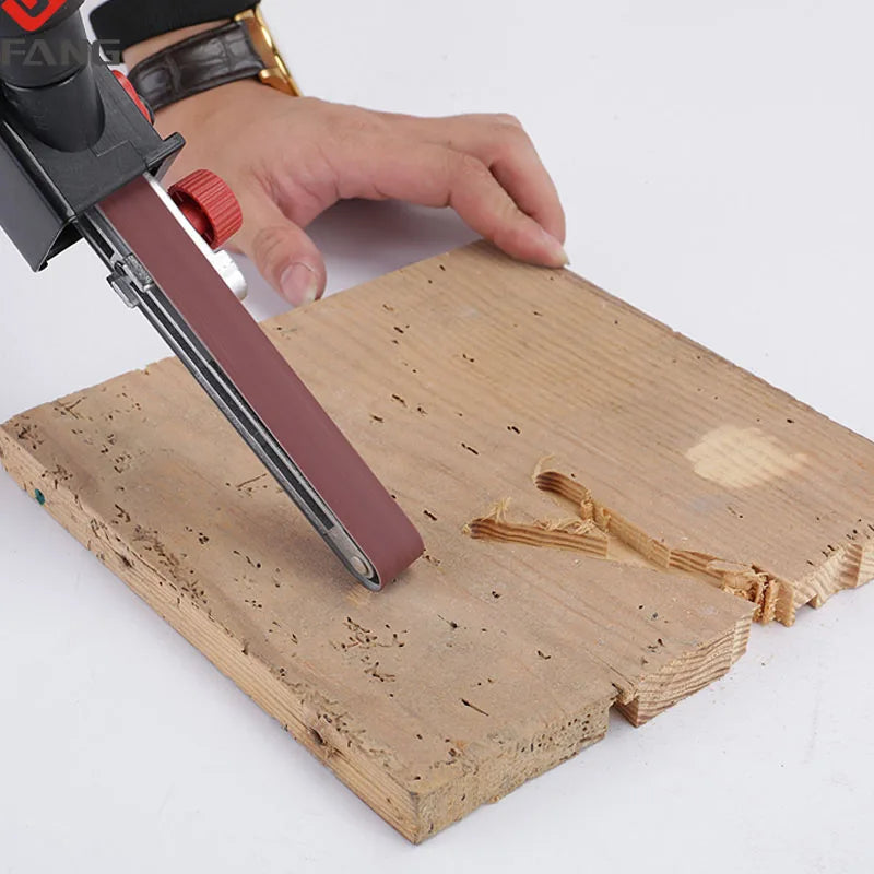 SI FANG Sander Machine Sanding Belt Adapter Head for Electric Angle Grinder Woodworking - Includes Multiple Sanding Belts