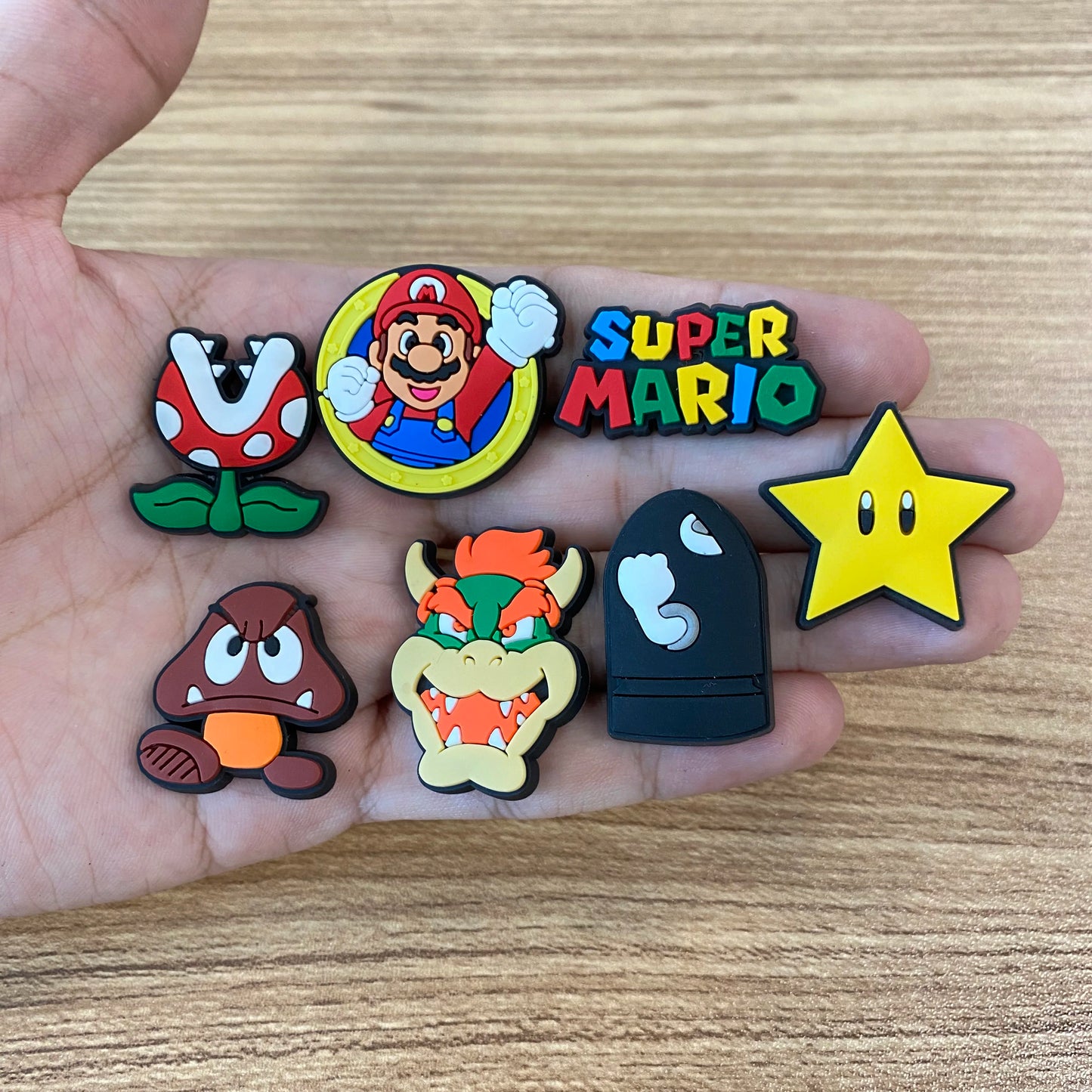 26pcs/set Shoe Charms DIY Mario Accessories For PVC Decorations Fit to Bubble Slides Sandals ﻿