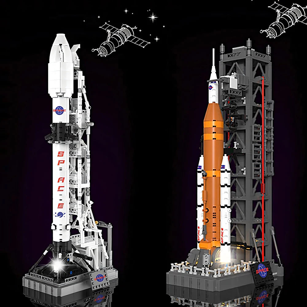 Technology Space Launch System Building Set Version Compatible Rocket Building Blocks Assemble Bricks Toys Gift For Children Kid