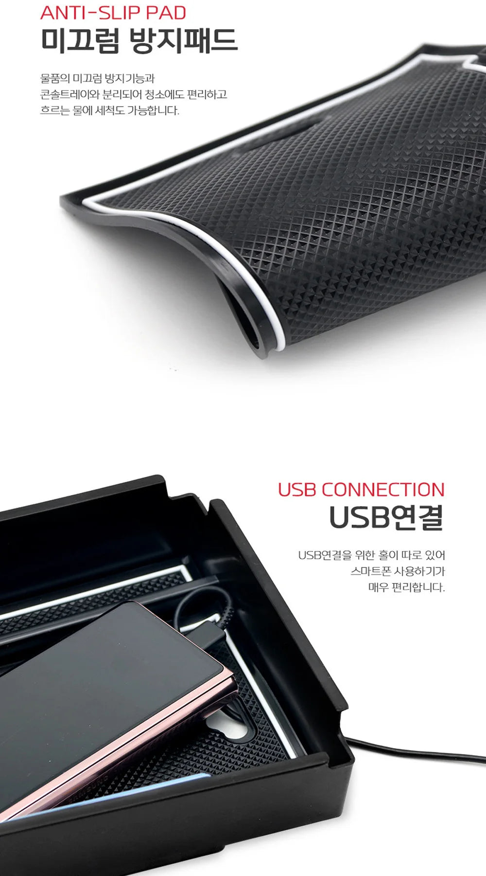 Center Console Armrest Storage Box Organizer Tray Interior Stowing Tidying For Hyundai IONIQ 5 Left Hand Drive