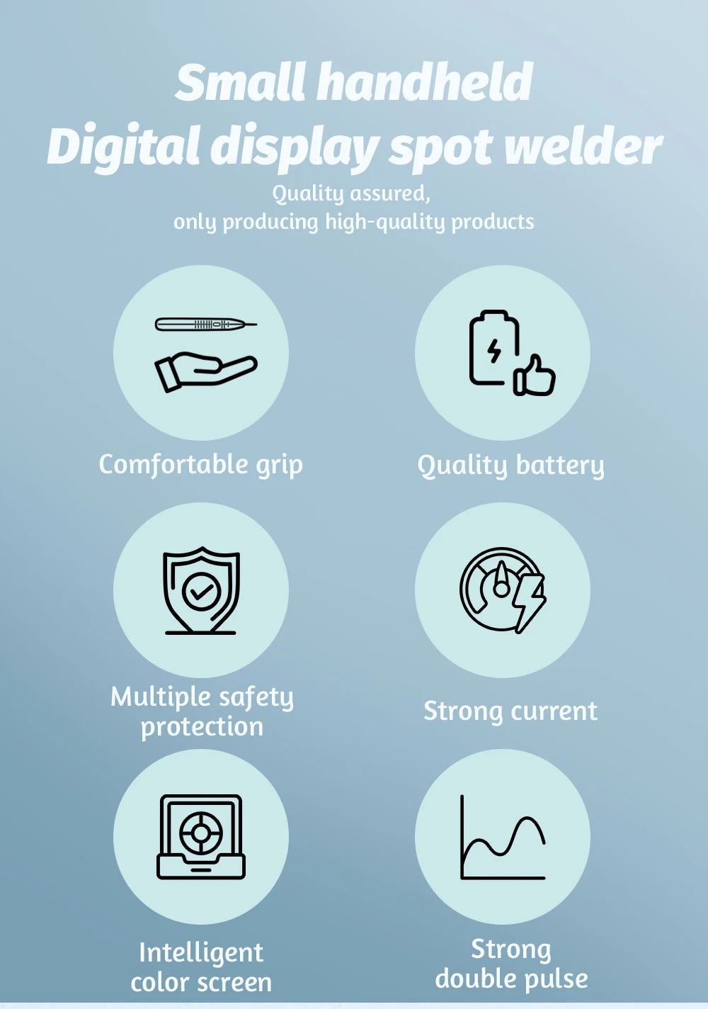 Docreate Color screen portable handheld small spot welder 18650 mobile phone lithium battery nickel plate collision welding