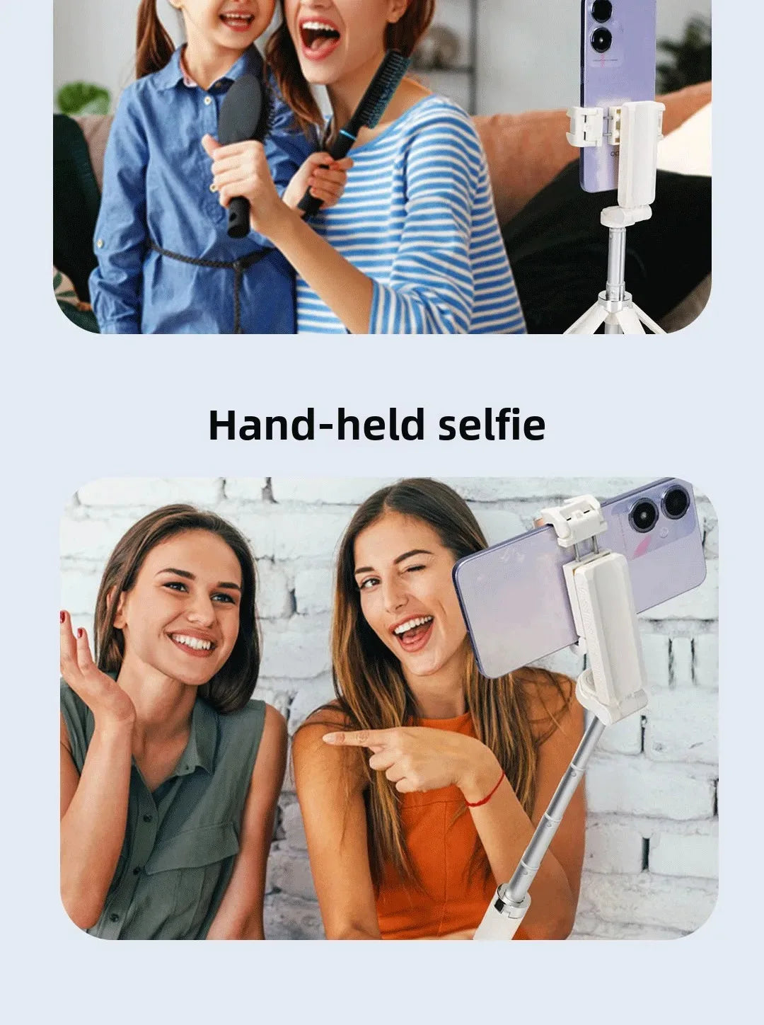 Super Mini Selfie Stick Portable Phone Holder Shooting Aid Versatile Integrated Design Bluetooth Remote For Live Broadcas