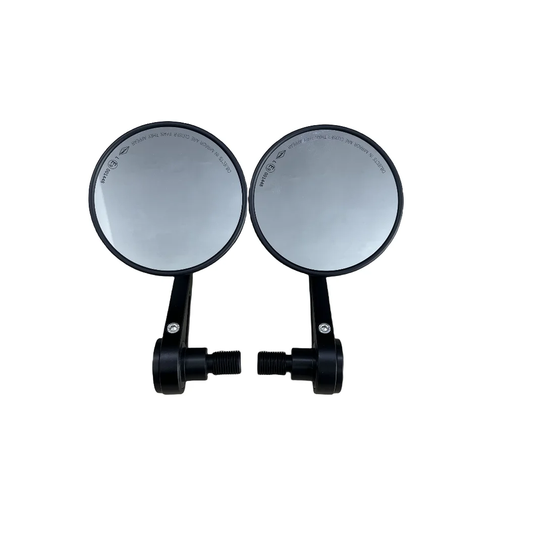 7/8"Motorcycle Handle Bar End Mirrors Black Side Mirror For Yamaha MT/FZ/TMA Kawasaki Z650-up Honda CB-R Rearview Mirror
