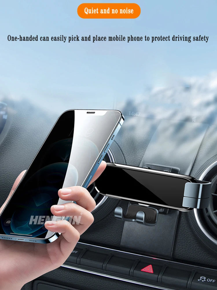 Car Phone Holder For Nissan X-Trail 2014-2022 Qashqai 2016-2022 Gravity Navigation Bracket GPS Stand Air Outlet Clip Accessories