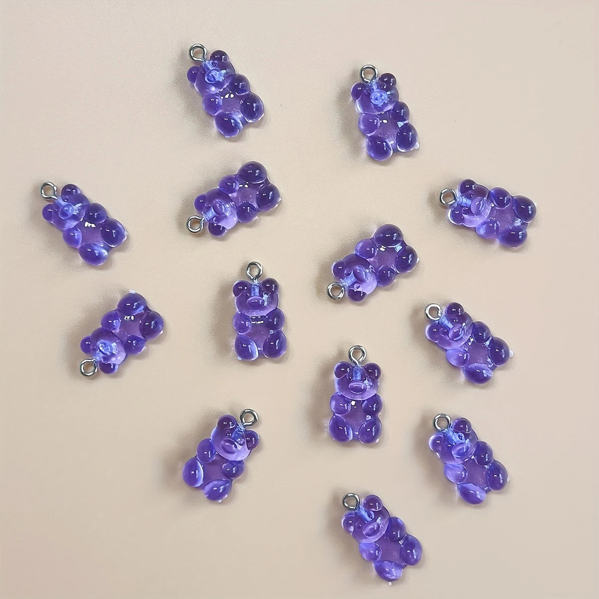 20 Pieces Of Colorful Candy Teddy Bear Gummie Jewelry, Diy Pendant, Cute Earring Necklace, Creative Discovery 20x10mm