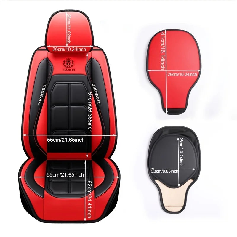 1pcs All inclusive seat cover full leather car seat cushion single seat driver and passenger seat cover all season universal pad