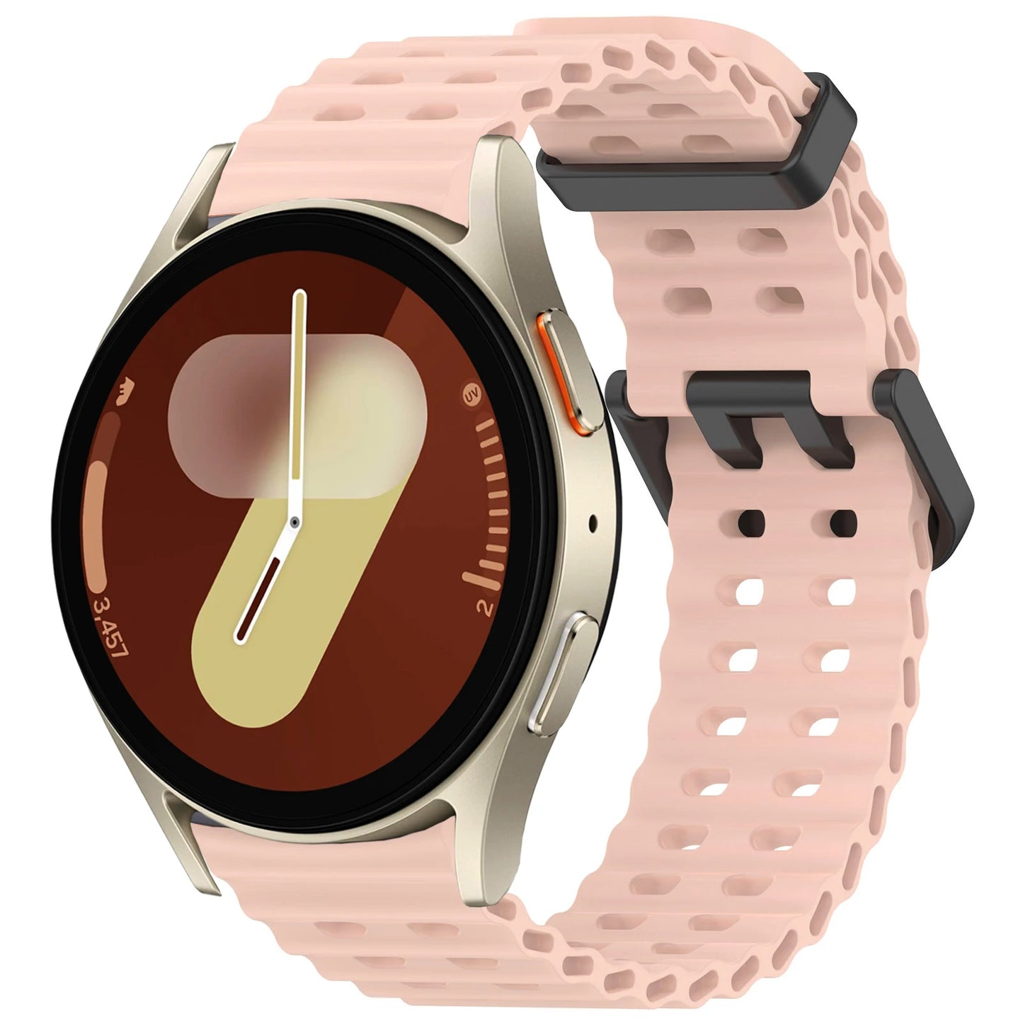 No Gaps Silicone Strap for Samsung Galaxy Watch 7 6 5 4 FE 40mm 44mm/4 6 Classic/5 Pro Sport Bracelet Galaxy Watch 7 Band 44 mm