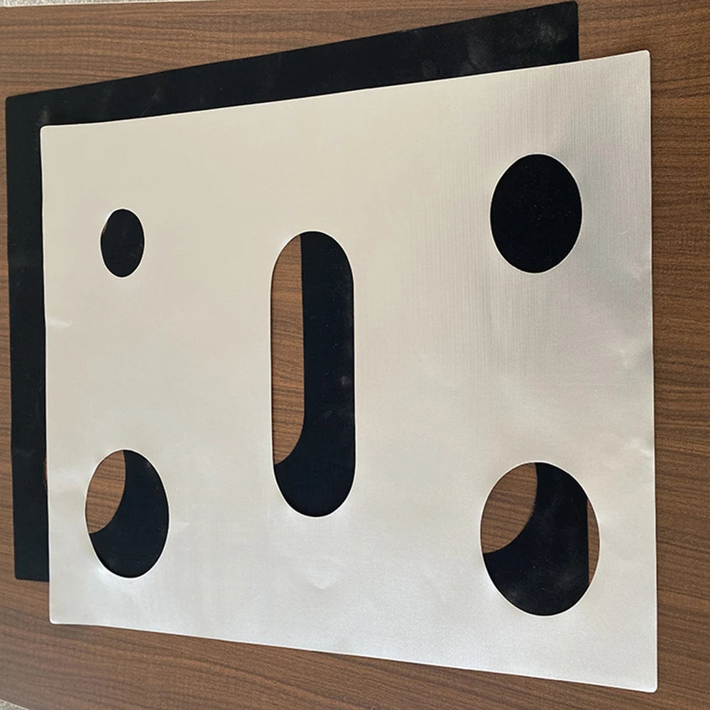 Gas Stove Furnace Cleaning Pad 5-hole Gas Cooker Protector Cover Anti-Oil Stovetop Burner Cooker Protective Mat 0.2mm Thickness