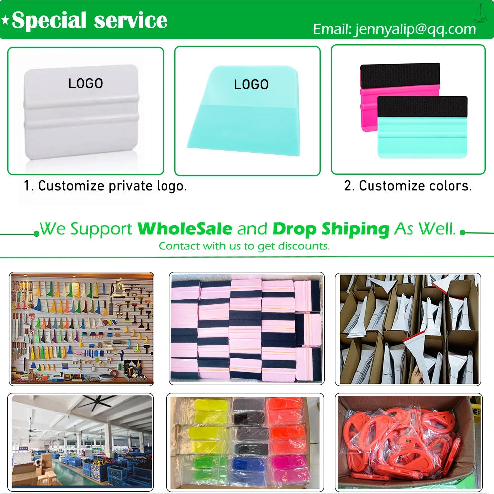 ALIWRAP 100pcs Spare Double Edged Plastic Razor Blades For Scraper Car Wrap Stickers Labels Glue Remover Window Glass Cleaning