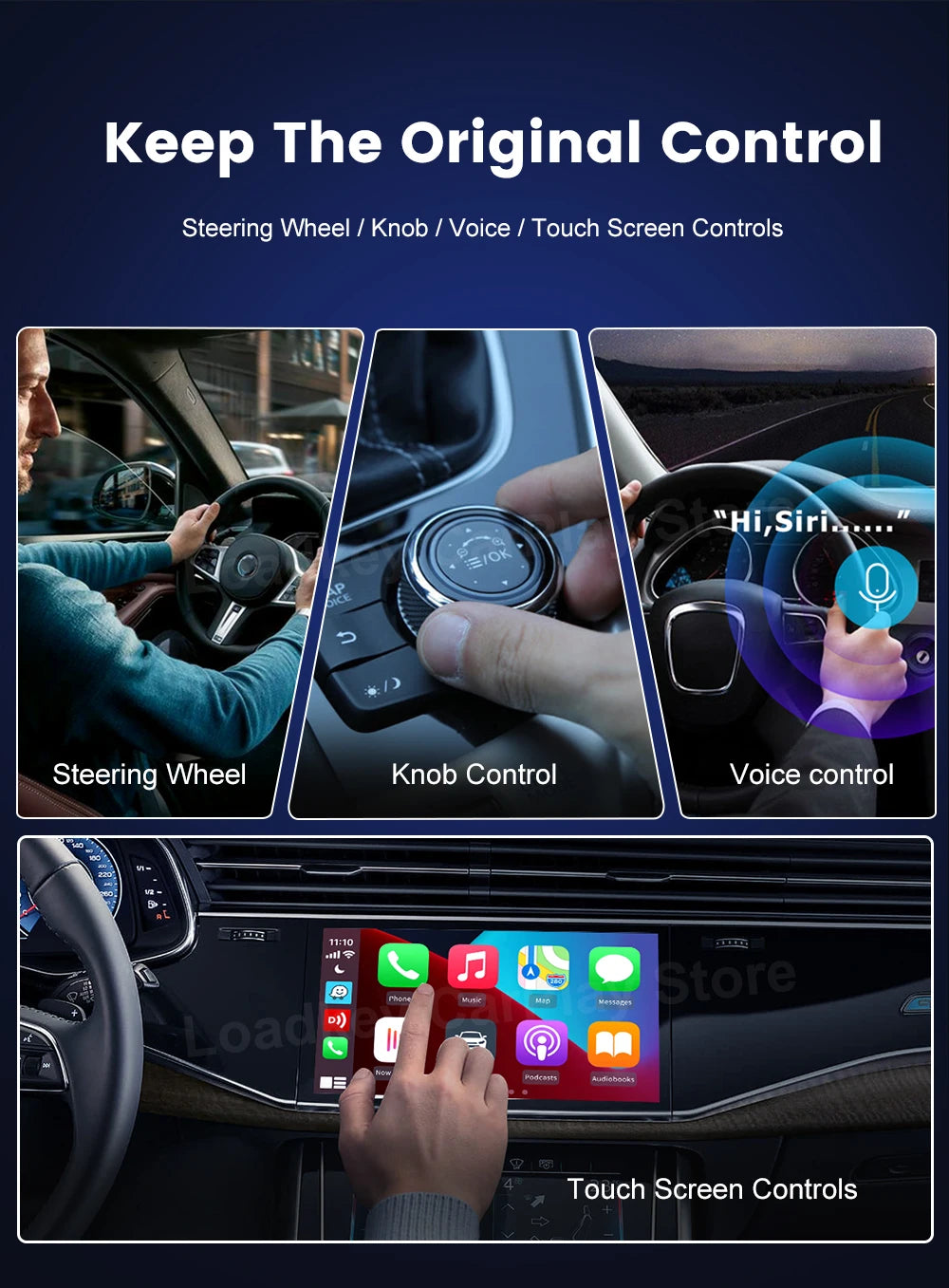 CarlinKit 5.0 Wireless CarPlay Android Auto Adapter 3 in 1 Wireless Car Adapter for Mazda Toyotal Peugeot Volvo Kia Spotify