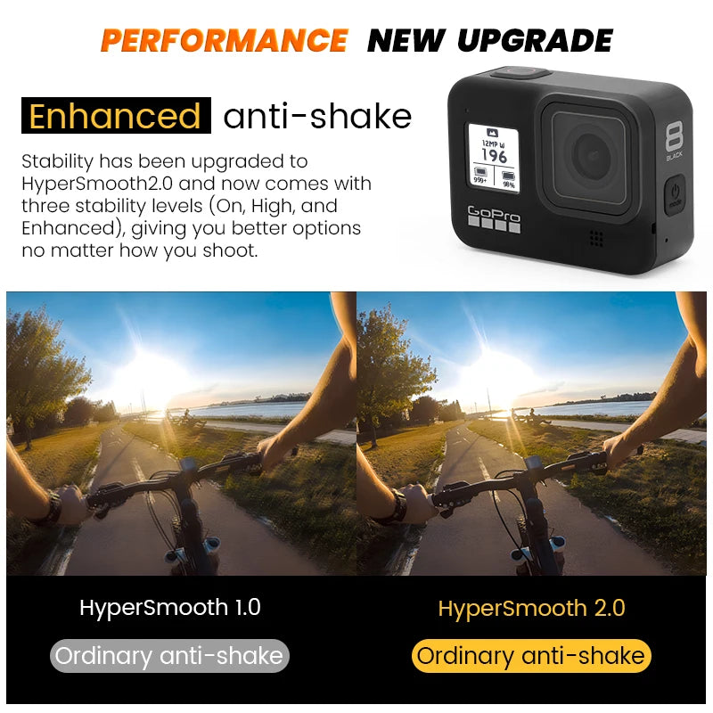 GoPro hero 8 Black stable 4K video 12MP photo portable 1080p live broadcast Motorcycle and Skiing Sports go pro Camera