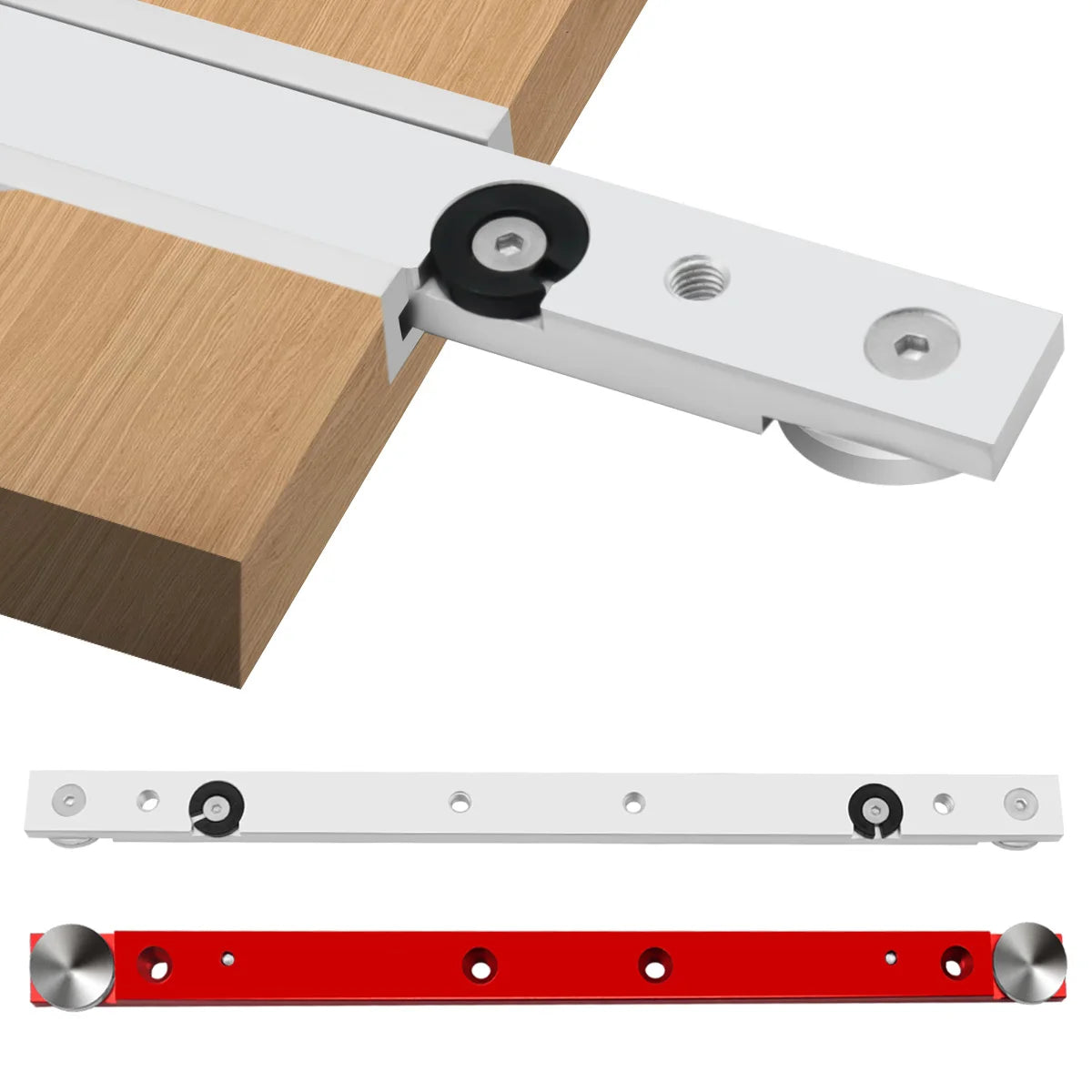 T Tracks Hardware Red Woodworking T Slot Slider Practical Pusher Modification Metal Miter Tool Bar Limit